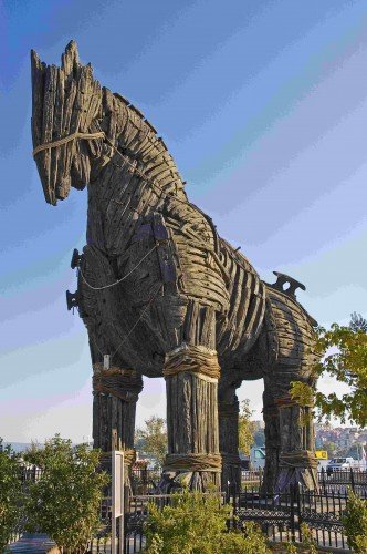 Replica of the Trojan Horse in Troy